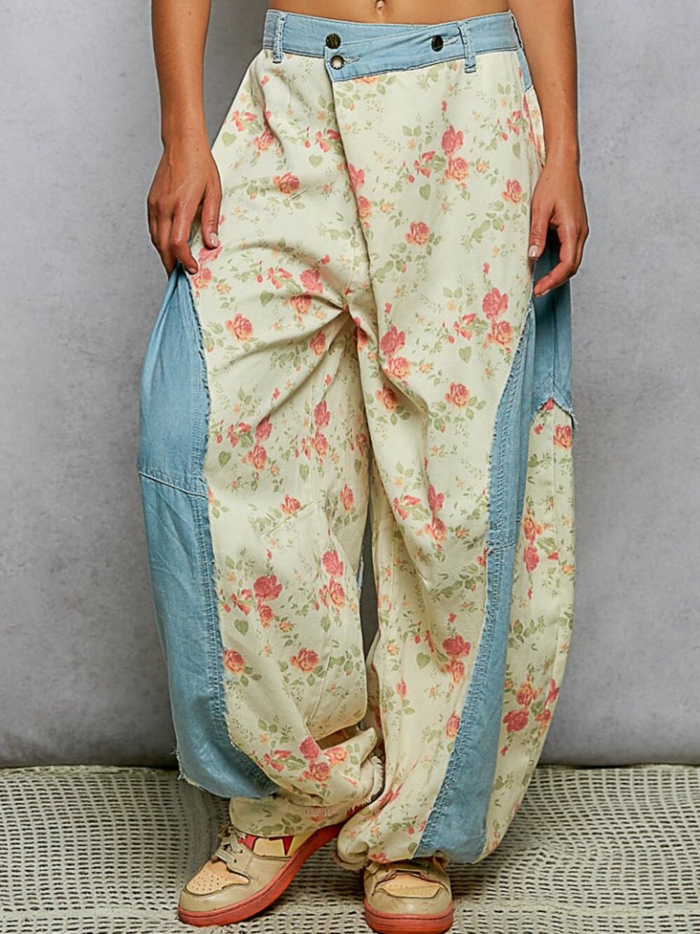 POL HYDE HALL ROSE AND DENIM JOGGERS